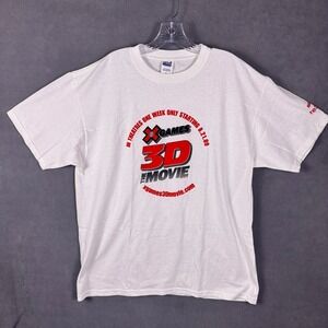 RARE X Games 3D The Movie Promo T Shirt Size XL  BMX Skating White Y2K